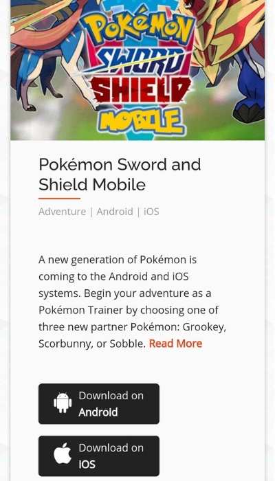 appzova Pokemon sword and shield
