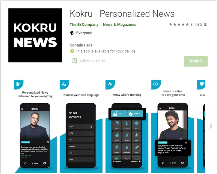 kokru news app owner founder madan gowri app download