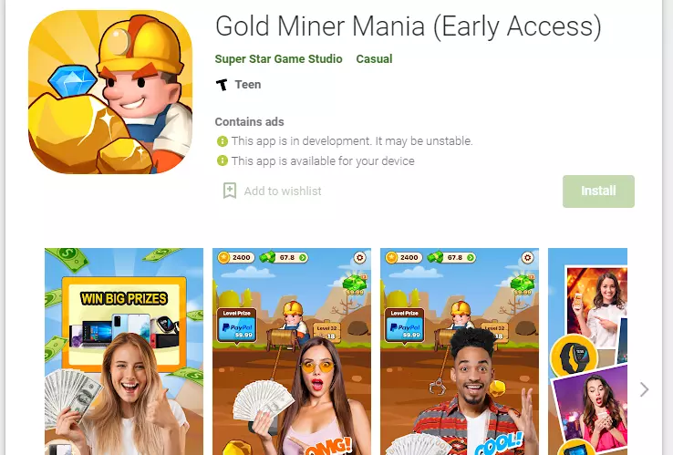 gold miner mania app download, how to earn money & withdraw paypal gold miner